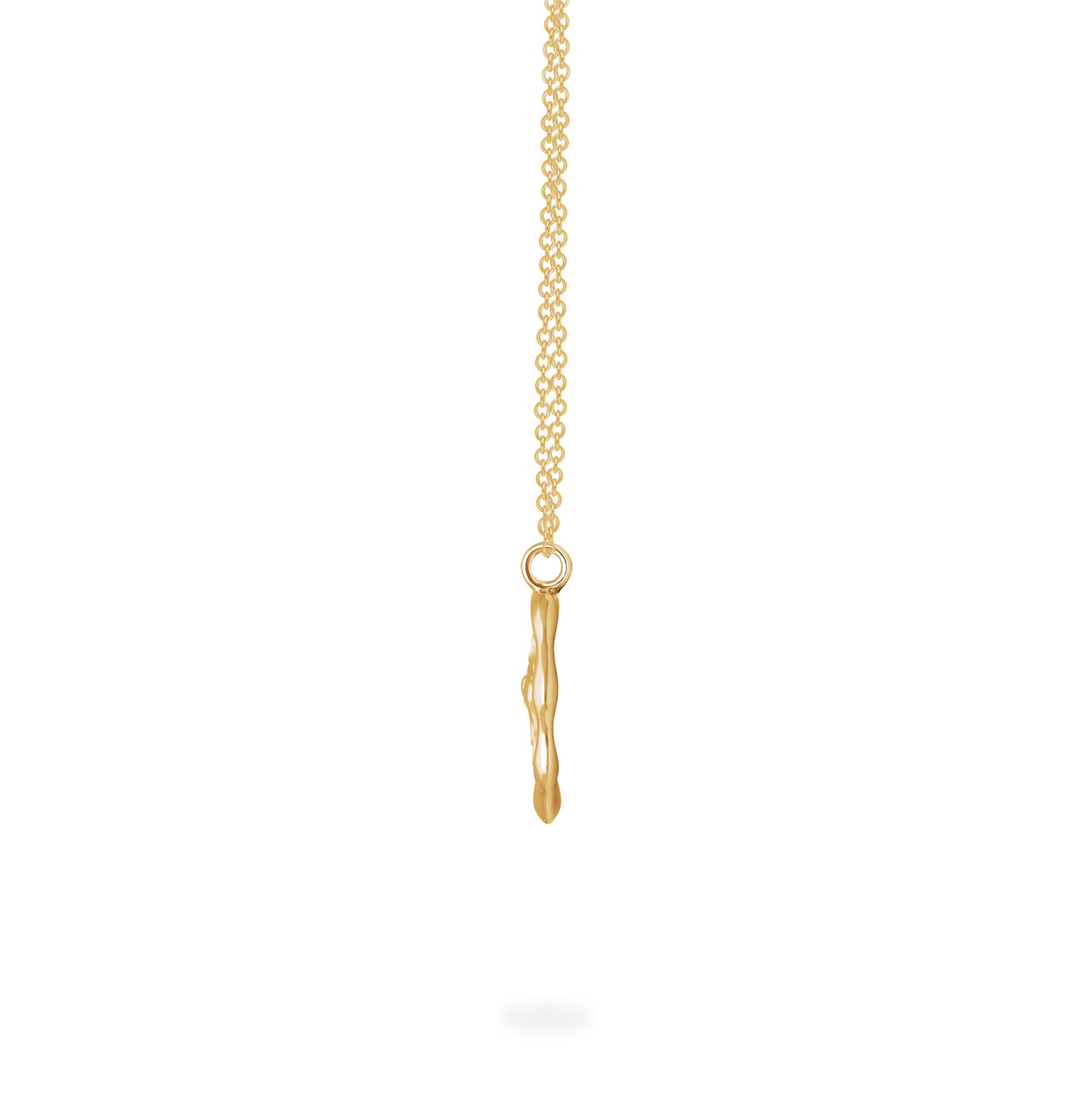 Taurus Zodiac Sign Yellow Gold Pendant Side image number 2