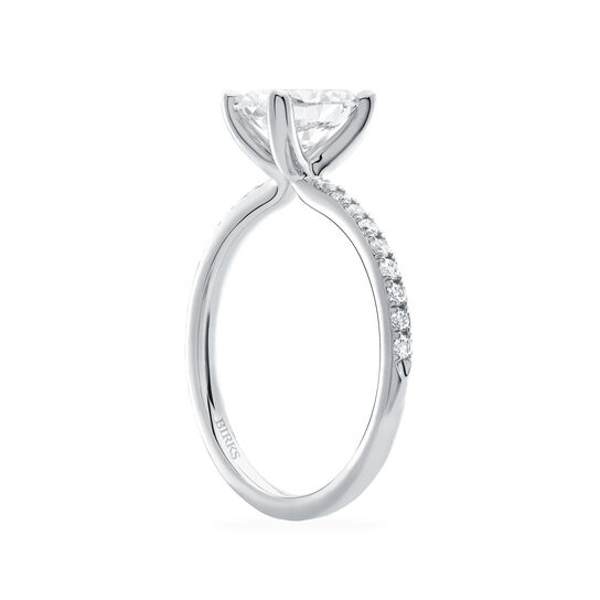 birks-rosee-du-matin-oval-diamond-engagement-white-gold- ring-angle image number 1