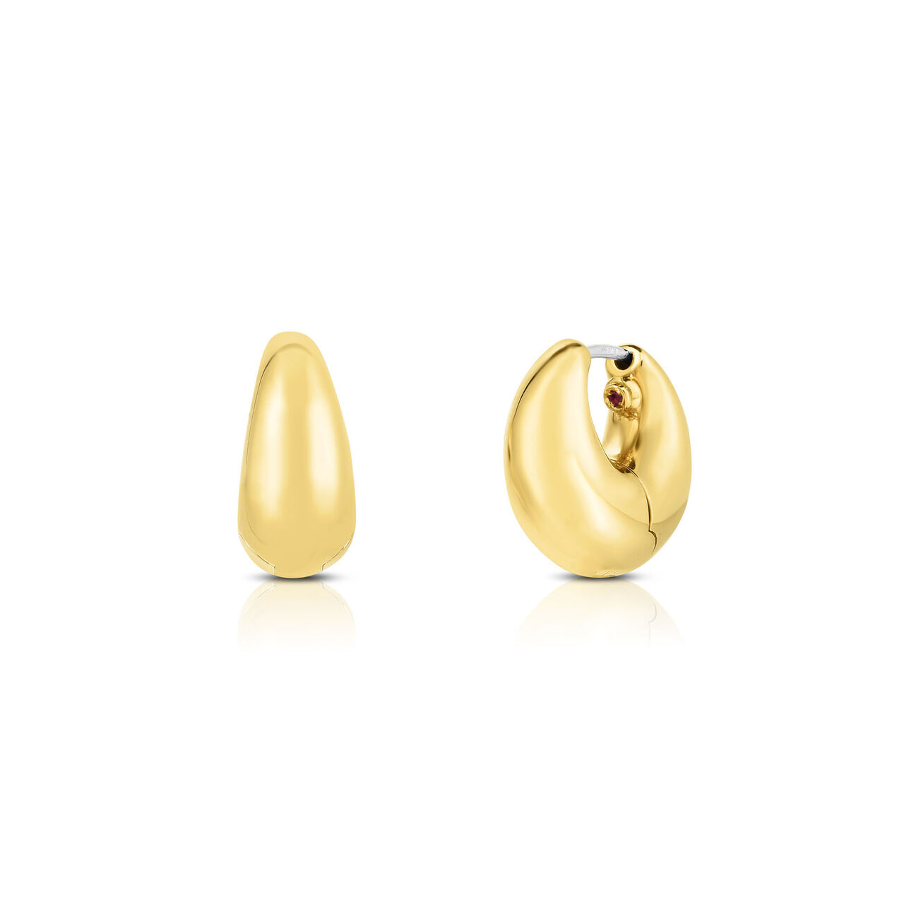 Boucles d'oreilles anneaux Classic Gold en or jaune petit modèle image number 0