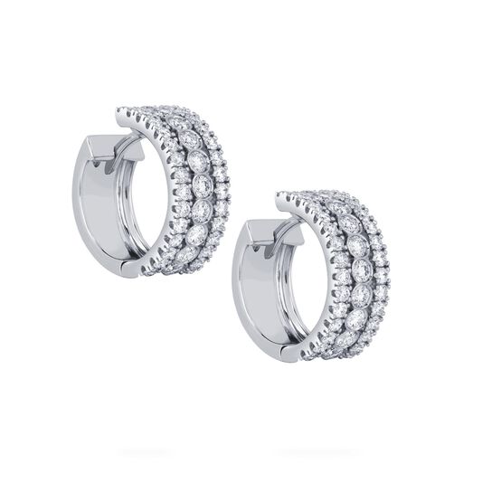 Diamond Huggie Earrings image number 3