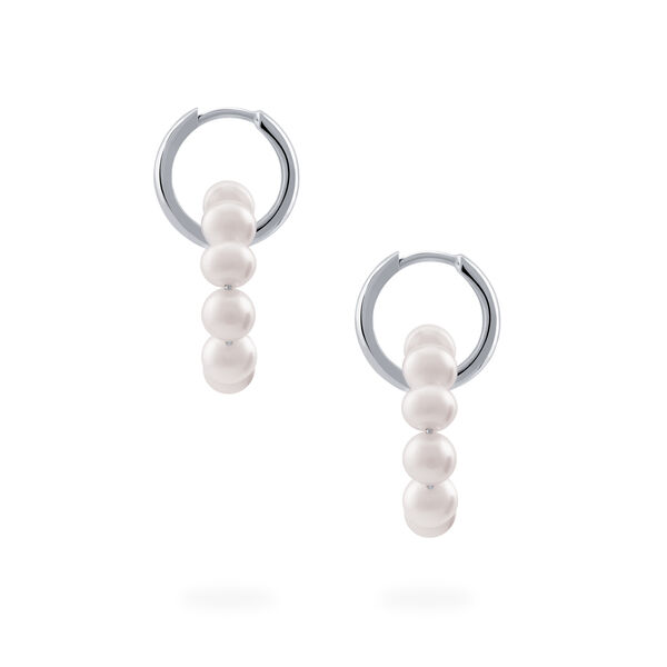 Freshwater Pearl Double Hoop Earrings