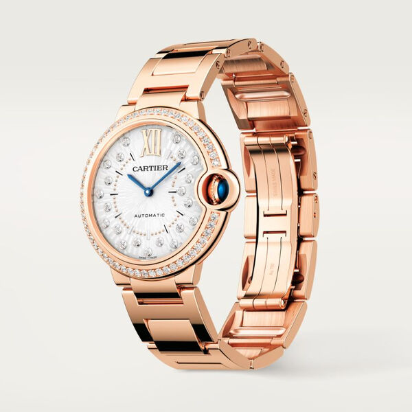 Ballon Bleu de Cartier 36 mm automatique en or rose et diamants