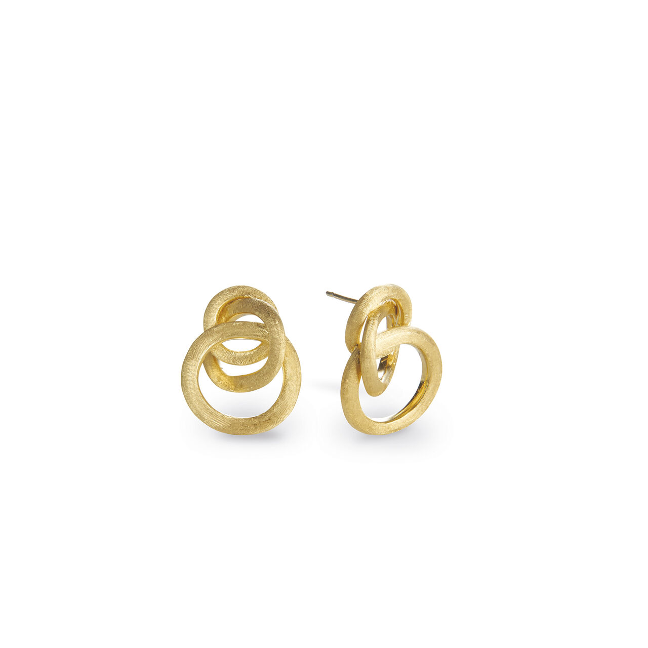 maison birks marco bicego jaipur link yellow gold small knot stud earrings ob938 image number 0