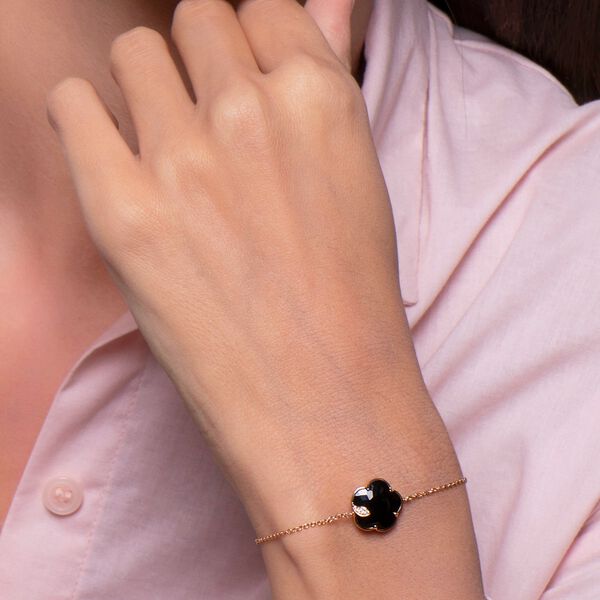 Bracelet Petit Joli en or rose avec onyx et diamants