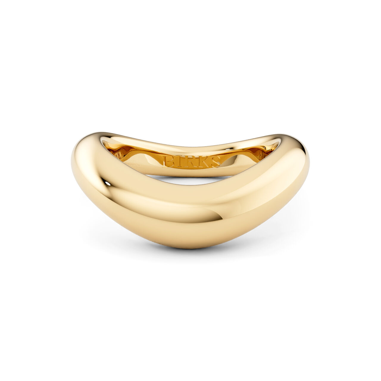 Birks Essentials Yellow Gold Curved Ring image number 0