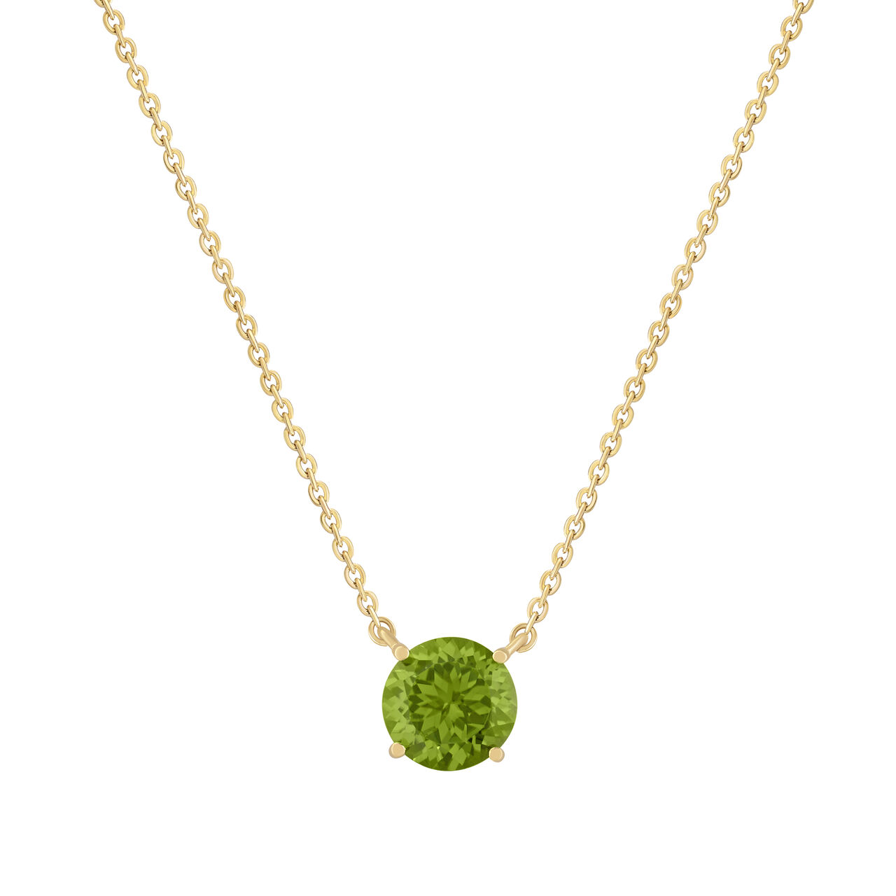 Collier en or jaune avec p&eacute;ridot image number 0