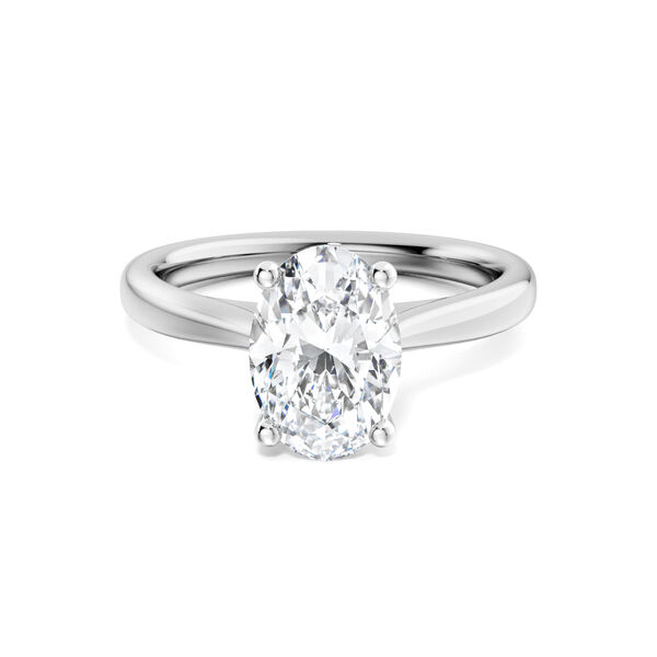 Oval-Cut Solitaire Diamond Engagement Ring