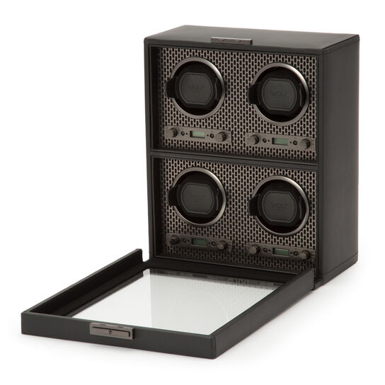 Axis Powder Coat Grey 4 Piece Watch Winder image number 1