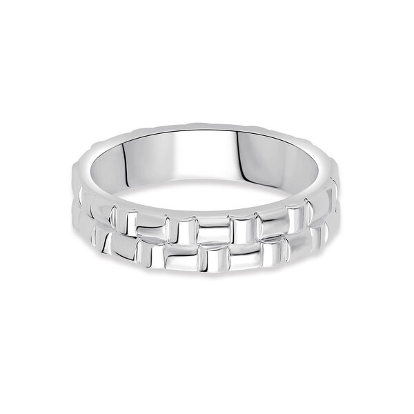 Sterling Silver Men's Woven Ring