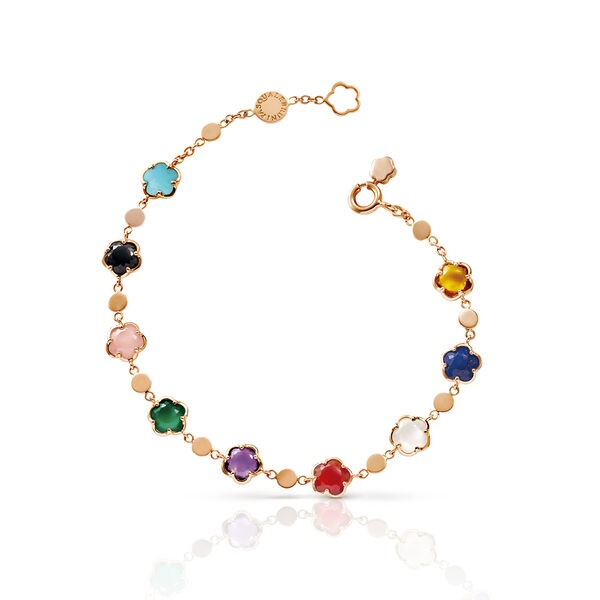 Bracelet Figlia dei Fiori en or rose avec pierres pr&eacute;cieuses