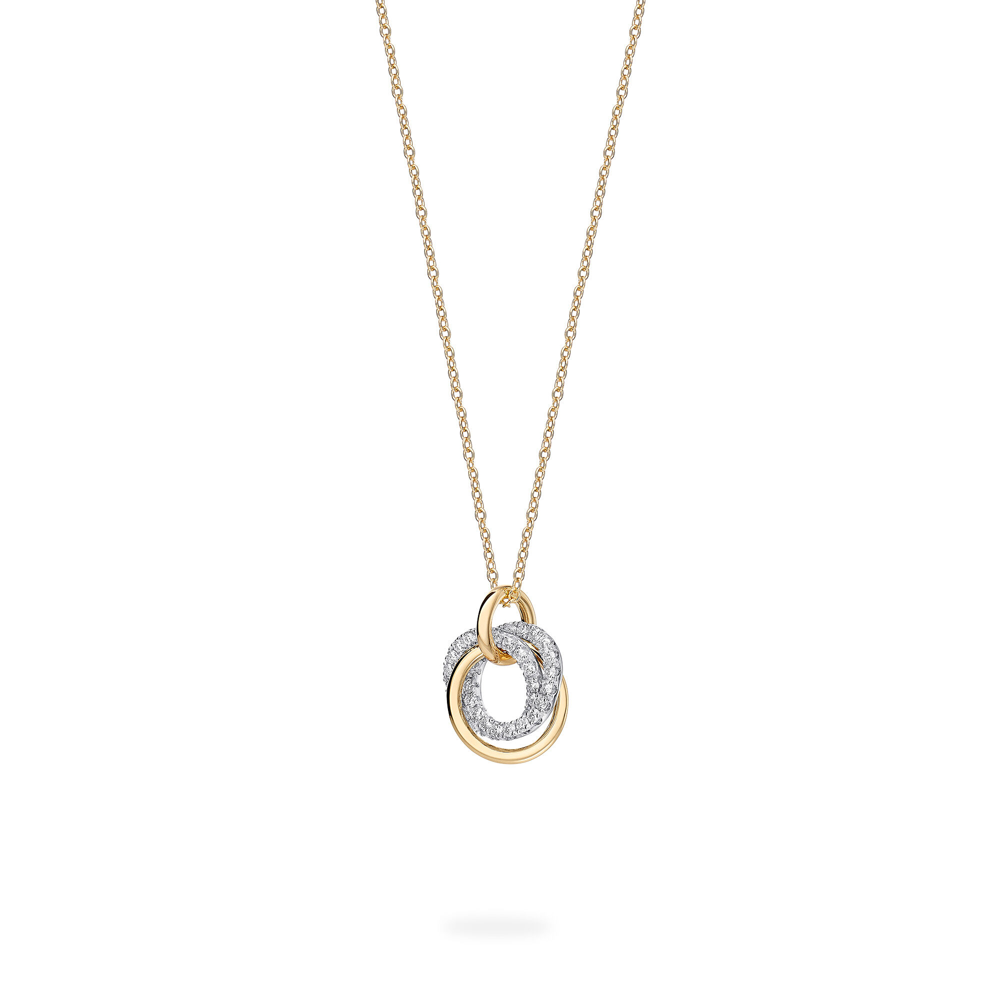 Yellow Gold Circle Pendant, Small
