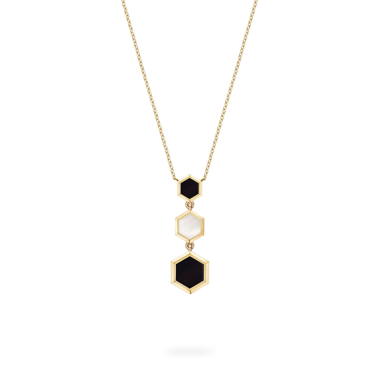 Birks Bee Chic Mother-of-Pearl and Onyx Pendant 450011498134 image number 0