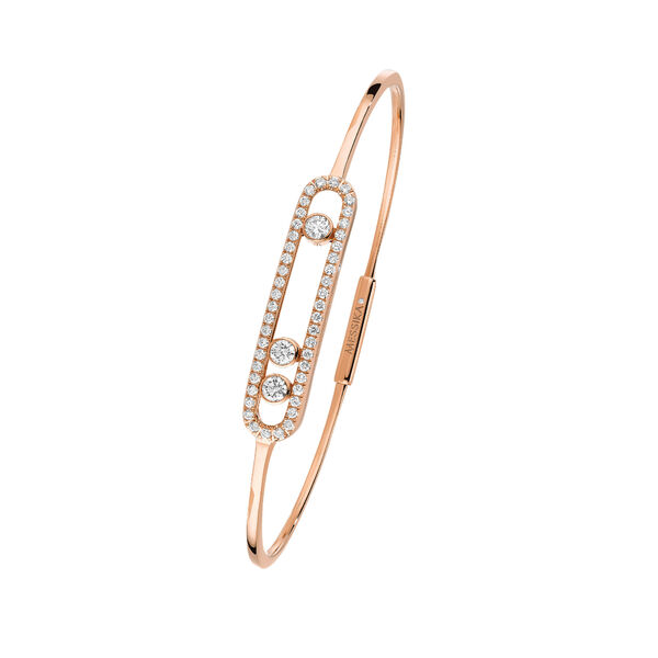 Move Classic Rose Gold and Diamond Pavé Bangle