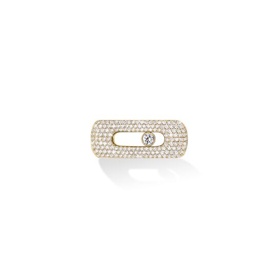 My Move Yellow Gold and Diamond Pavé Leather Bracelet image number 2