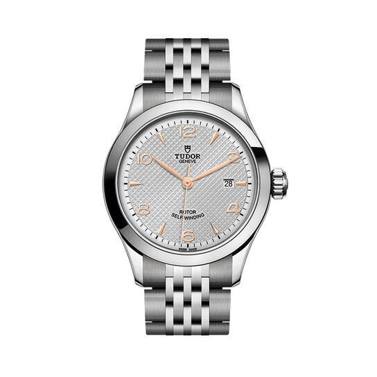 maison birks tudor 1926 28 mm steel case silver dial steel bracelet m91350 0001 image number 0