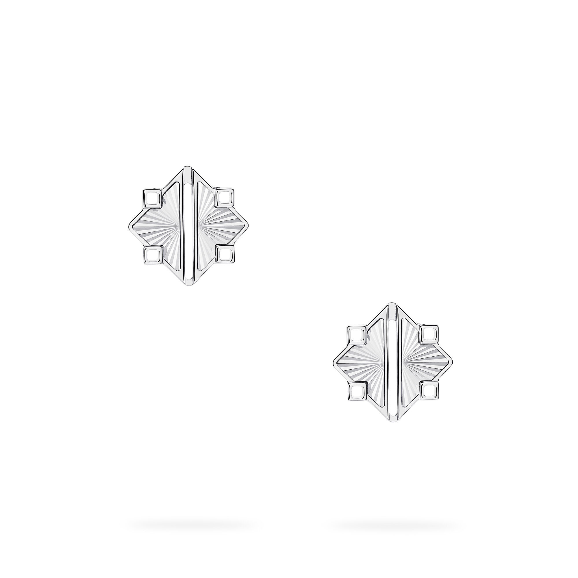 Guilloché Sterling Silver Earrings