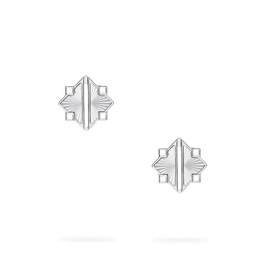 Birks Muse Guilloch&eacute; Sterling Silver Earrings image number 2