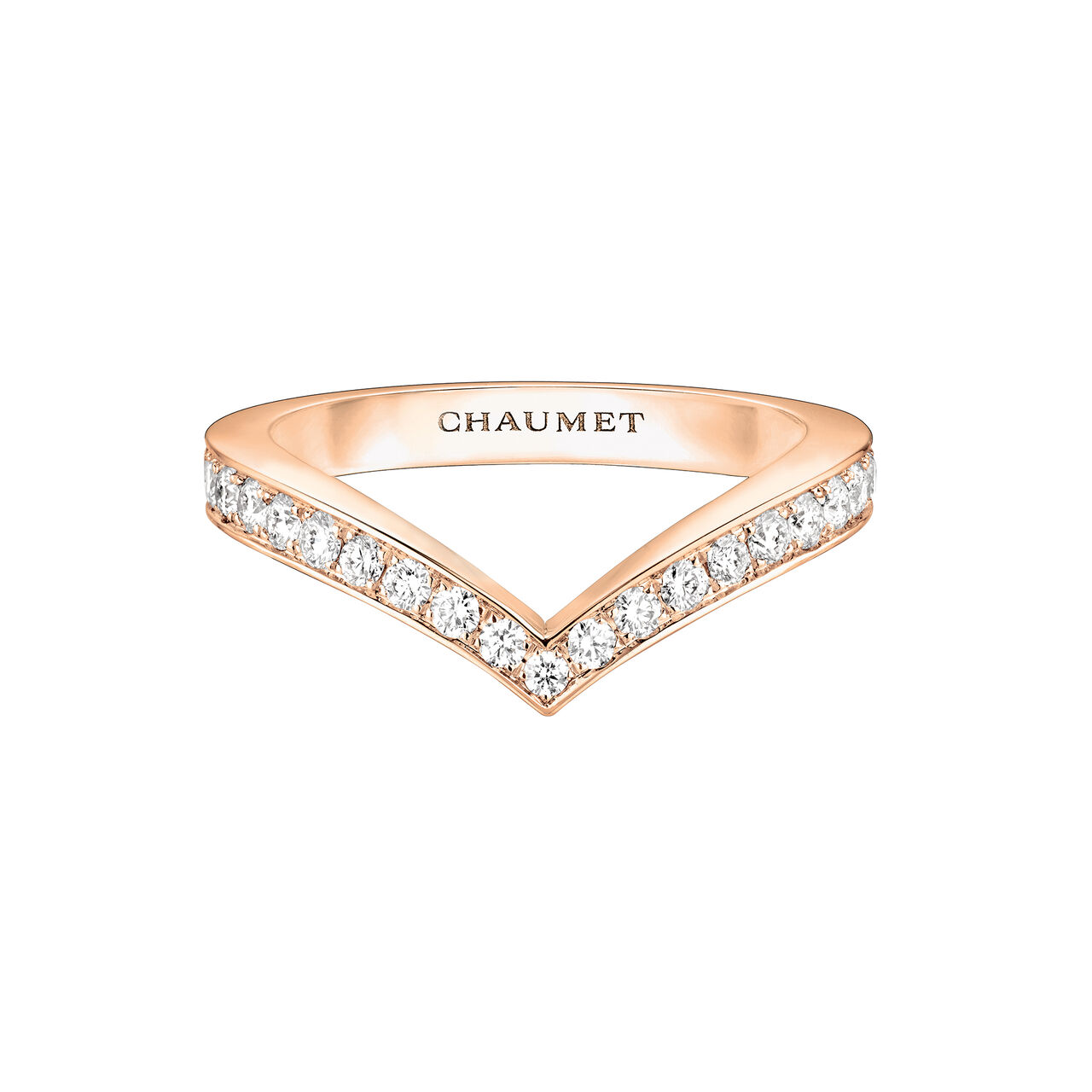 maison birks chaumet josephine aigrette rose gold diamond pave ring 083517 image number 0