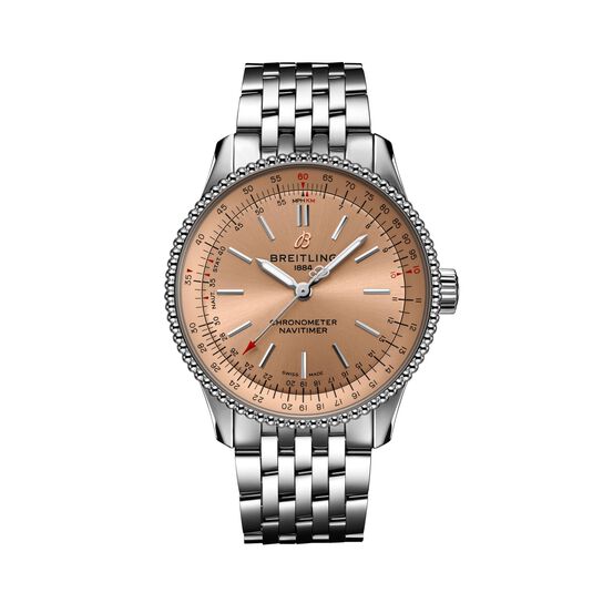 maison birks breitling navitimer automatic 35 steel copper a17395201k1a1 image number 0