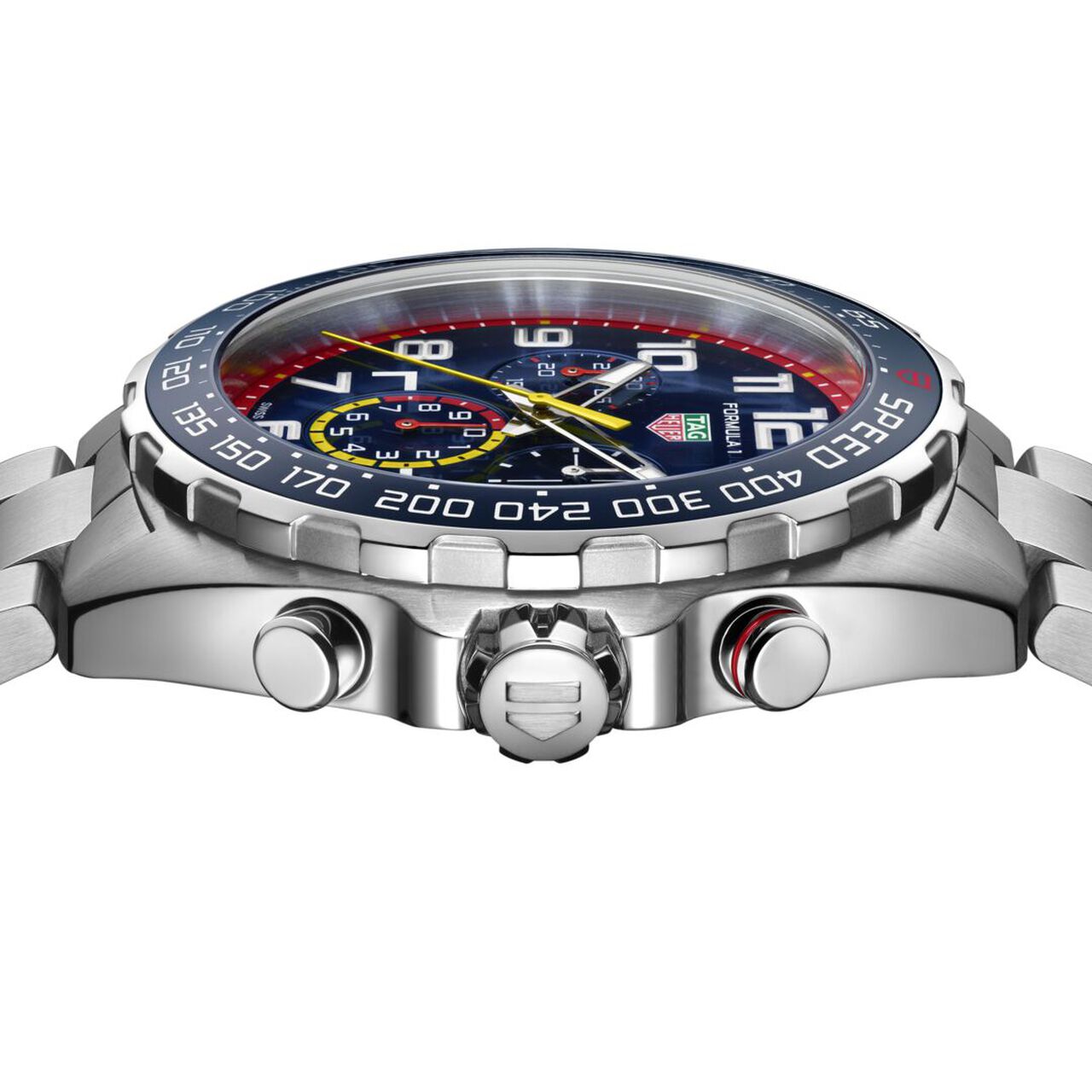 TAG Heuer Formula 1 Red Bull Racing Quartz Chronograph 43 mm Stainless Steel Side image number 3