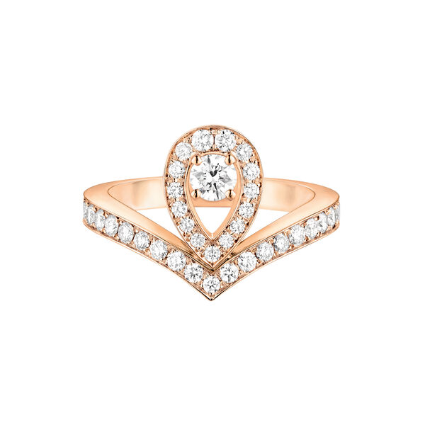 Jos&eacute;phine Aigrette Imp&eacute;riale Rose Gold Diamond Pav&eacute; Ring