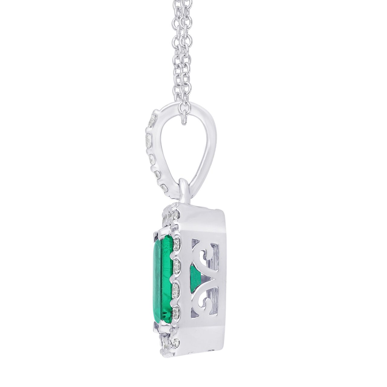 maison birks salon emerald cut halo pendant sg05599p a 8.6 em side image number 1