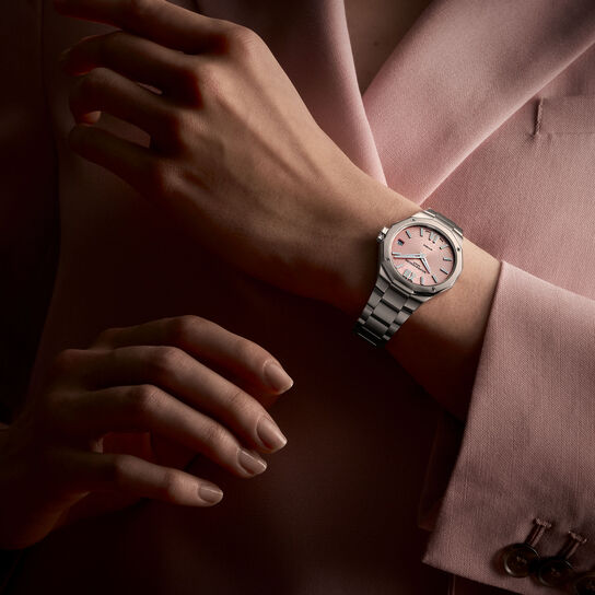 Women's Baume & Mercier Riviera Quartz 33 mm Stainless Steel Watch, on model image number 1