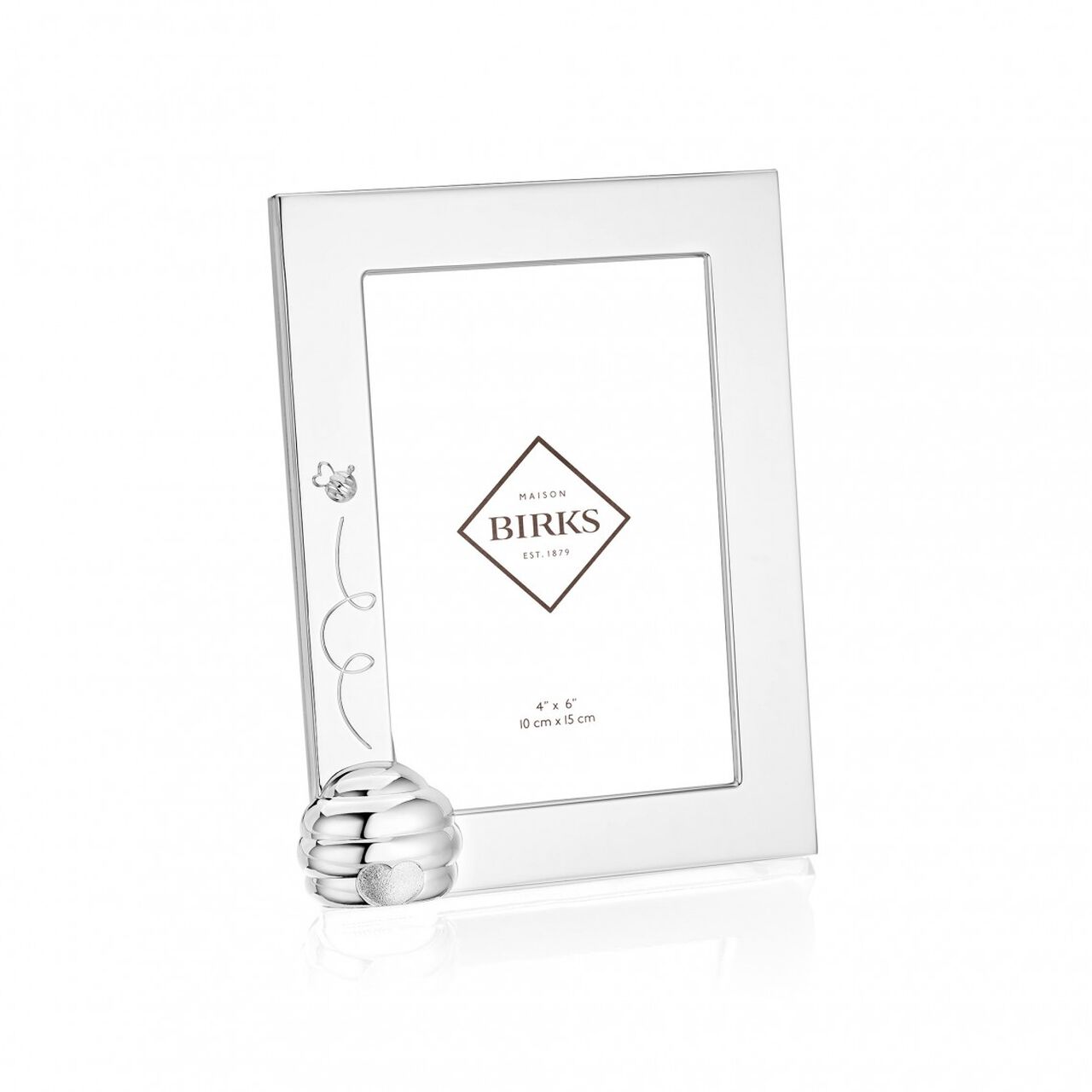 bijoux birks bee sweet silver picture frame 4 x 6 inches image number 0