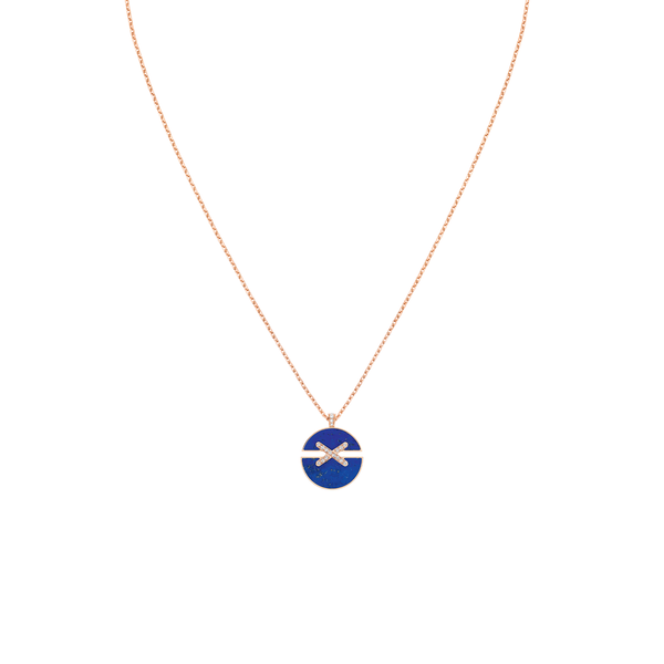 Jeux De Liens Harmony Rose Gold Pendant with Lapis Lazuli and Diamond