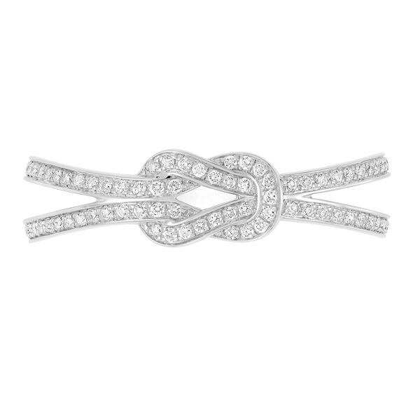 Chance Infinie Small White Gold Diamond Pavé Ring