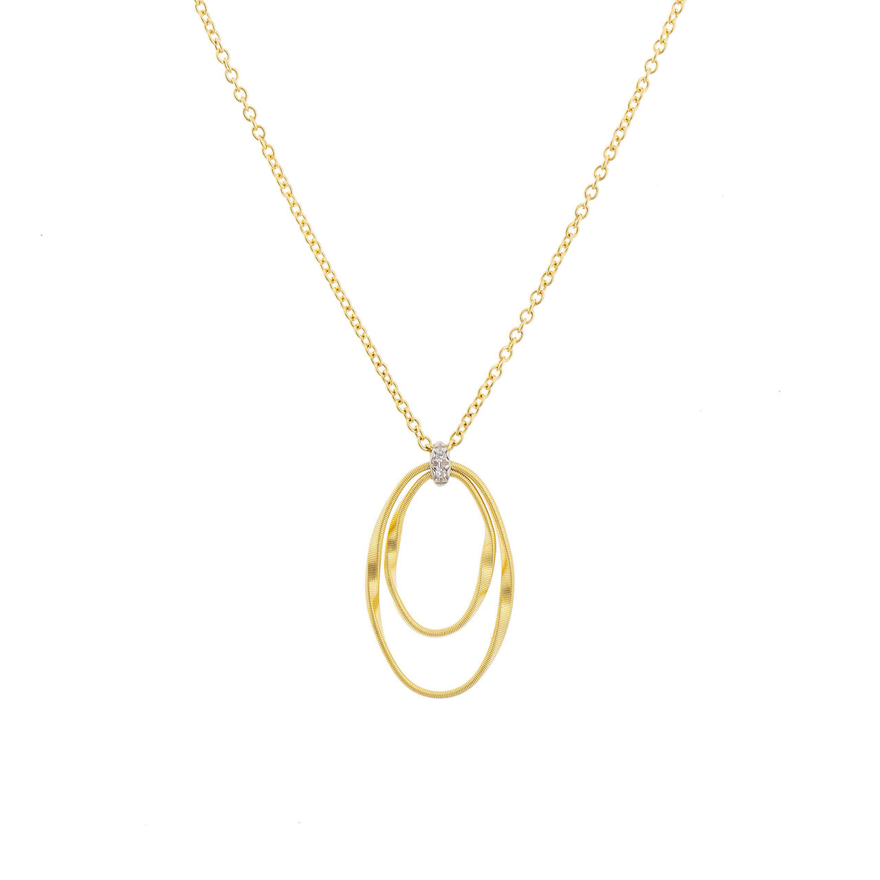 maison birks marco bicego marrakech onde yellow gold and diamond coil pendant necklace cg784 b yw m5 image number 0