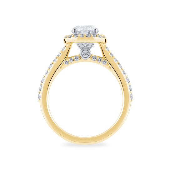 Birks 1879 Gold Oval Diamond Engagement Ring image number 1