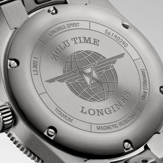 longines spirit zulu time automatic 39 mm titanium l3.802.1.53.6 image number 4