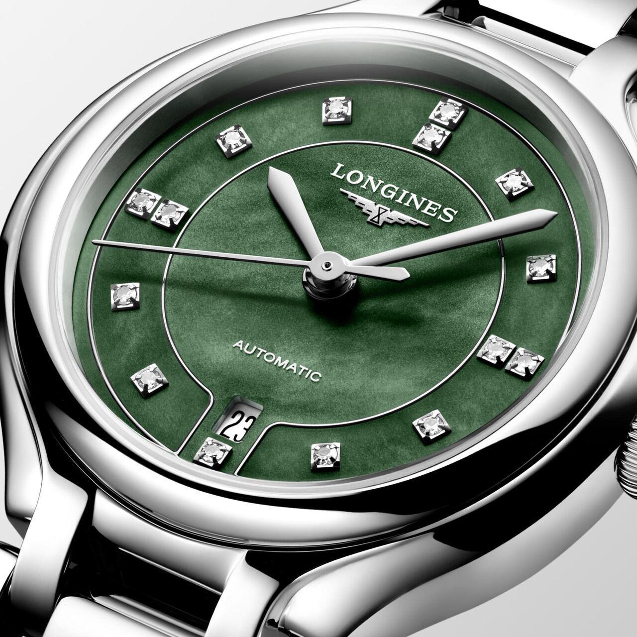 Longines PrimaLuna Quartz 30 mm Stainless Steel and Diamond L8.123.4.07.6 image number 3