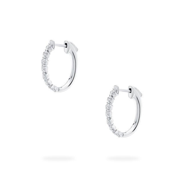 Large Oval Hoop Diamond Earrings