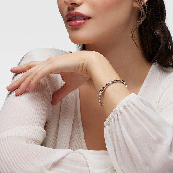 Eka Tiny Flex'it White Gold Multi-Rondel Bracelet