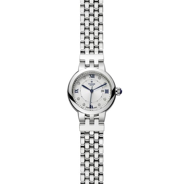 Clair de Rose 30 mm automatique en acier inoxydable et diamants