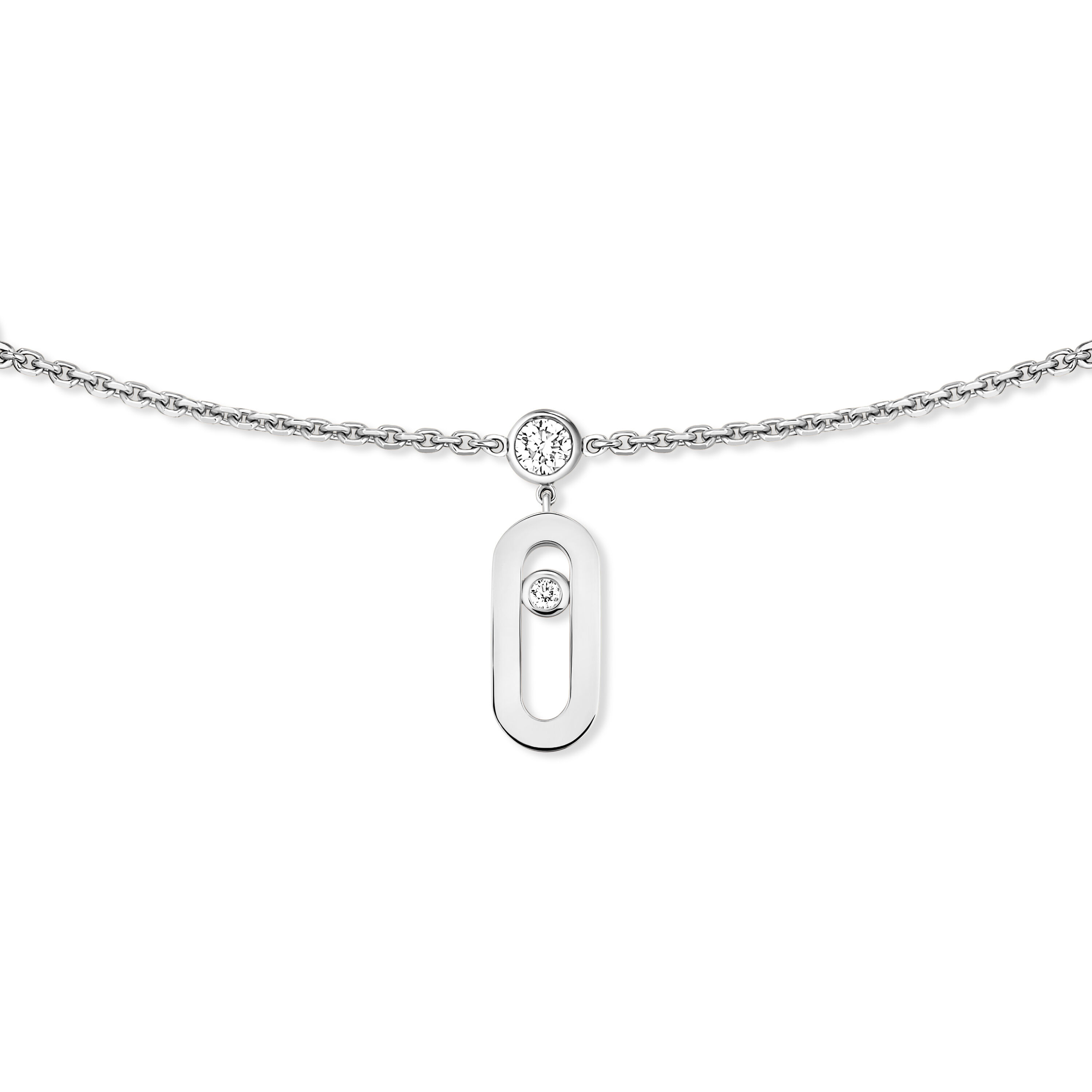 Move Uno White Gold and Diamond Chocker