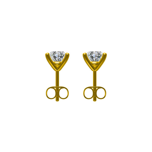 Boucles d'oreilles en or jaune et diamants
