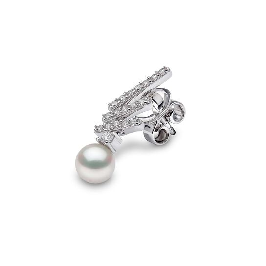 yoko london sleek white gold pearl 3 diamond bar stud earrings qye2203 7x zoom image number 3