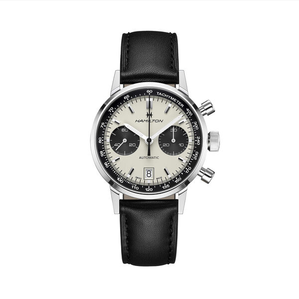 Intra-Matic 40 mm chronograpphe automatique en acier inoxydable