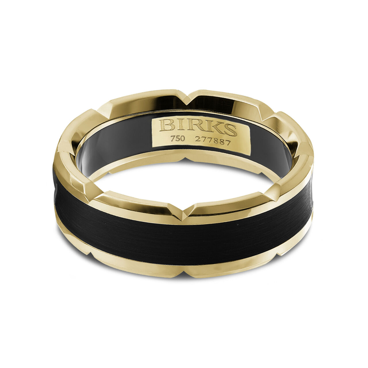 Black Carbon Yellow Gold Wedding Band – Blacoe Jewellers