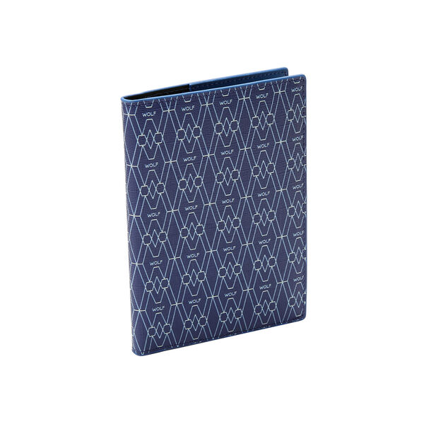 Porte passeport Signature bleu
