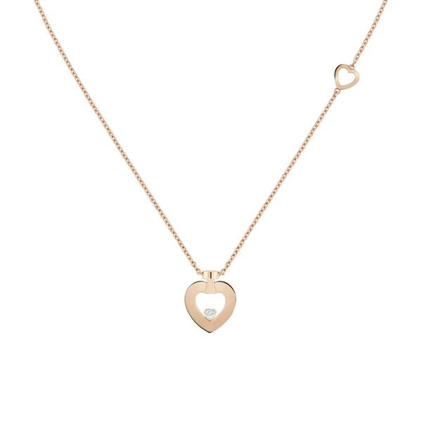 Pretty Woman Extra Small Rose Gold and Diamond Heart Pendant
