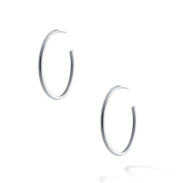 Boucles d'oreilles anneaux en argent sterling 50 mm