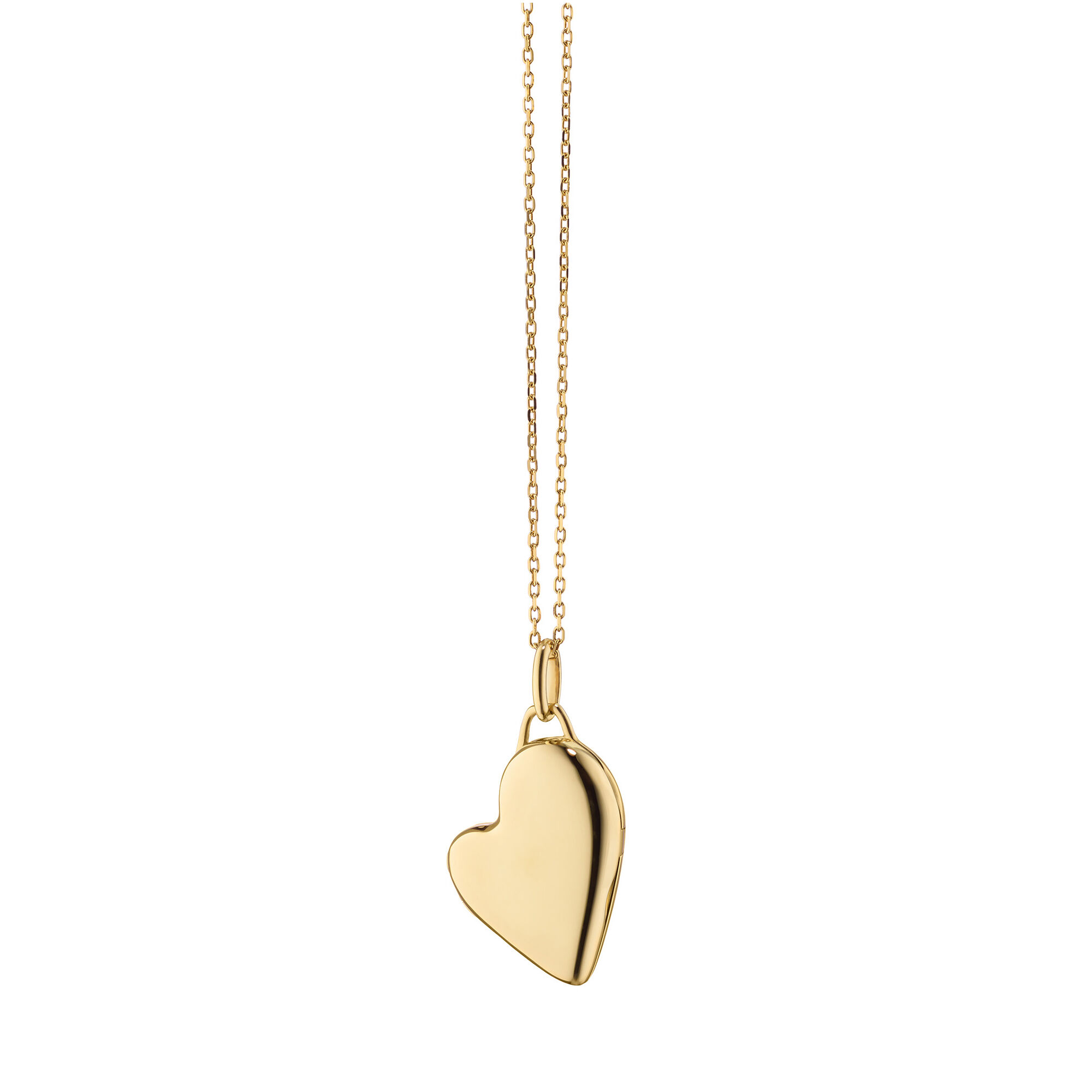 Petite Slim Lockets Yellow Gold Heart Pendant