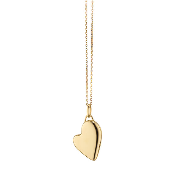 M&eacute;daillon Petite Slim Lockets coeur en or jaune