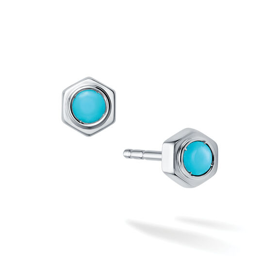 Bijoux Birks Bee Chic Turquoise And Silver Stud Earrings image number 0