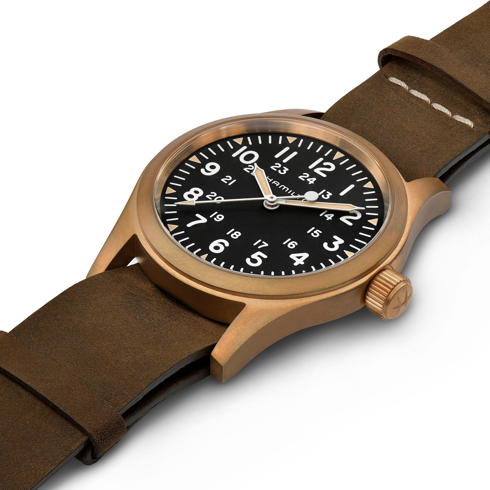 Khaki Field Manual 38 mm Bronze and Titanium