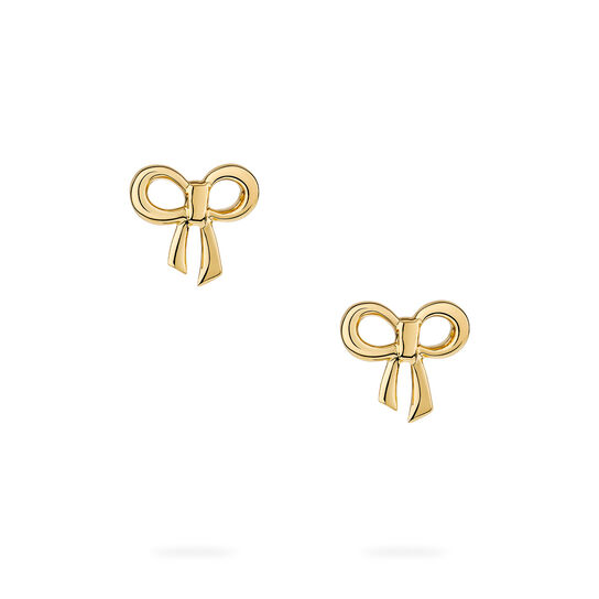 Birks Essentiels boucles d'oreilles en forme de n&oelig;ud en or jaune pour enfants image number 1